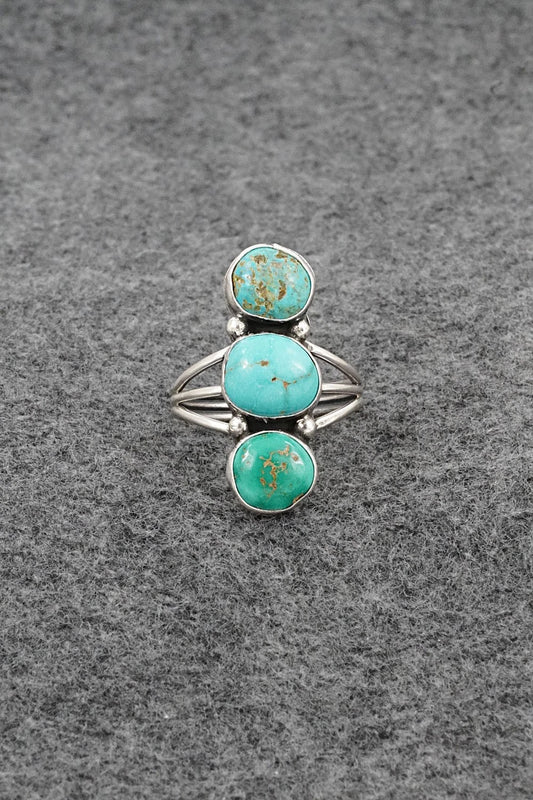 Turquoise & Sterling Silver Ring - Verley Betone - Size 10