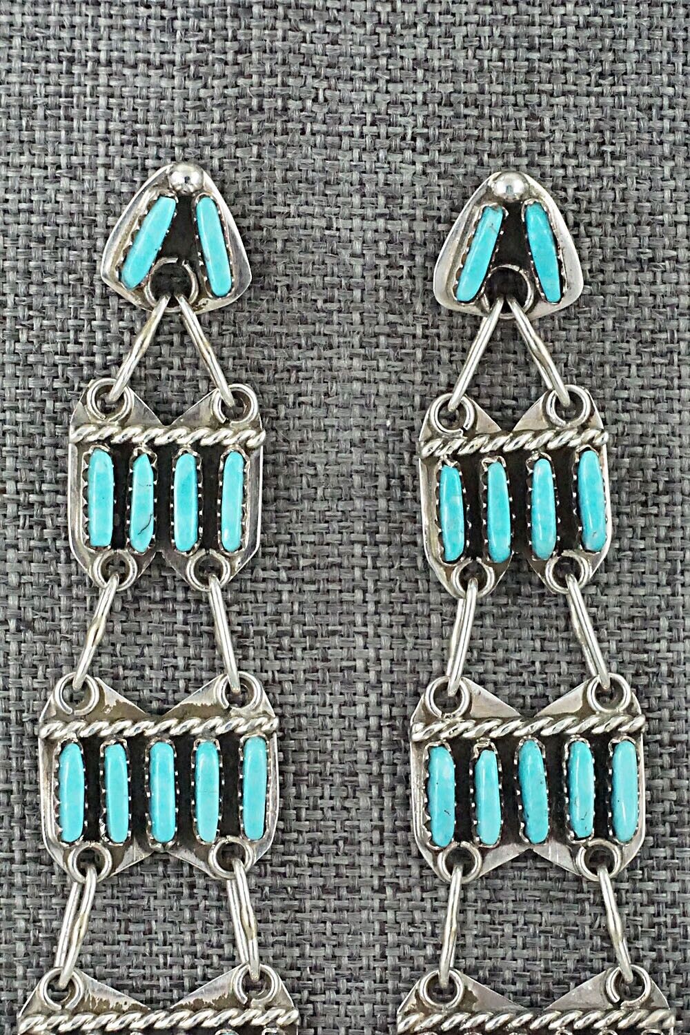 Turquoise & Sterling Silver Earrings - Charlie John