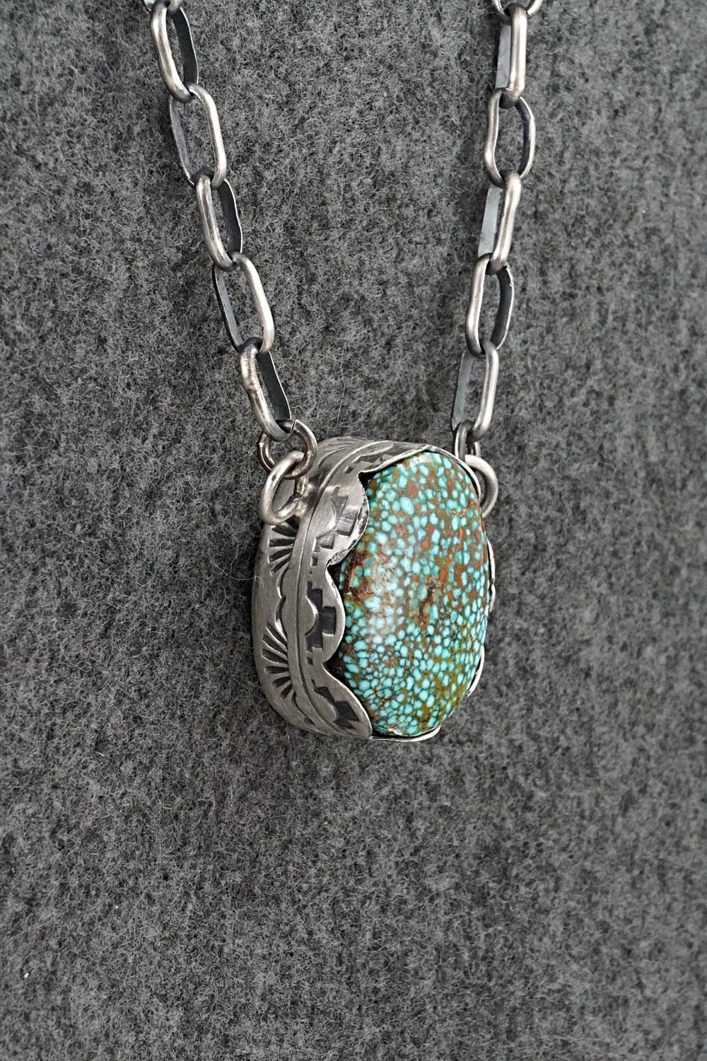 Turquoise & Sterling Silver Necklace - Paul Livingston