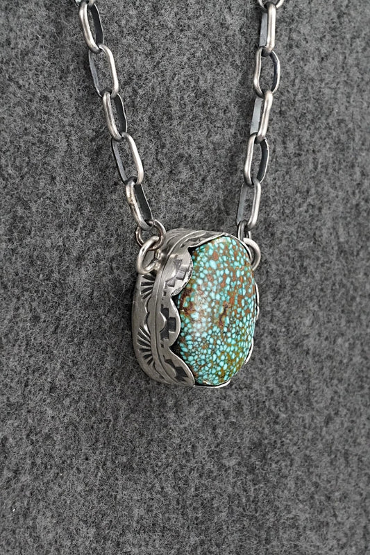 Turquoise & Sterling Silver Necklace - Paul Livingston