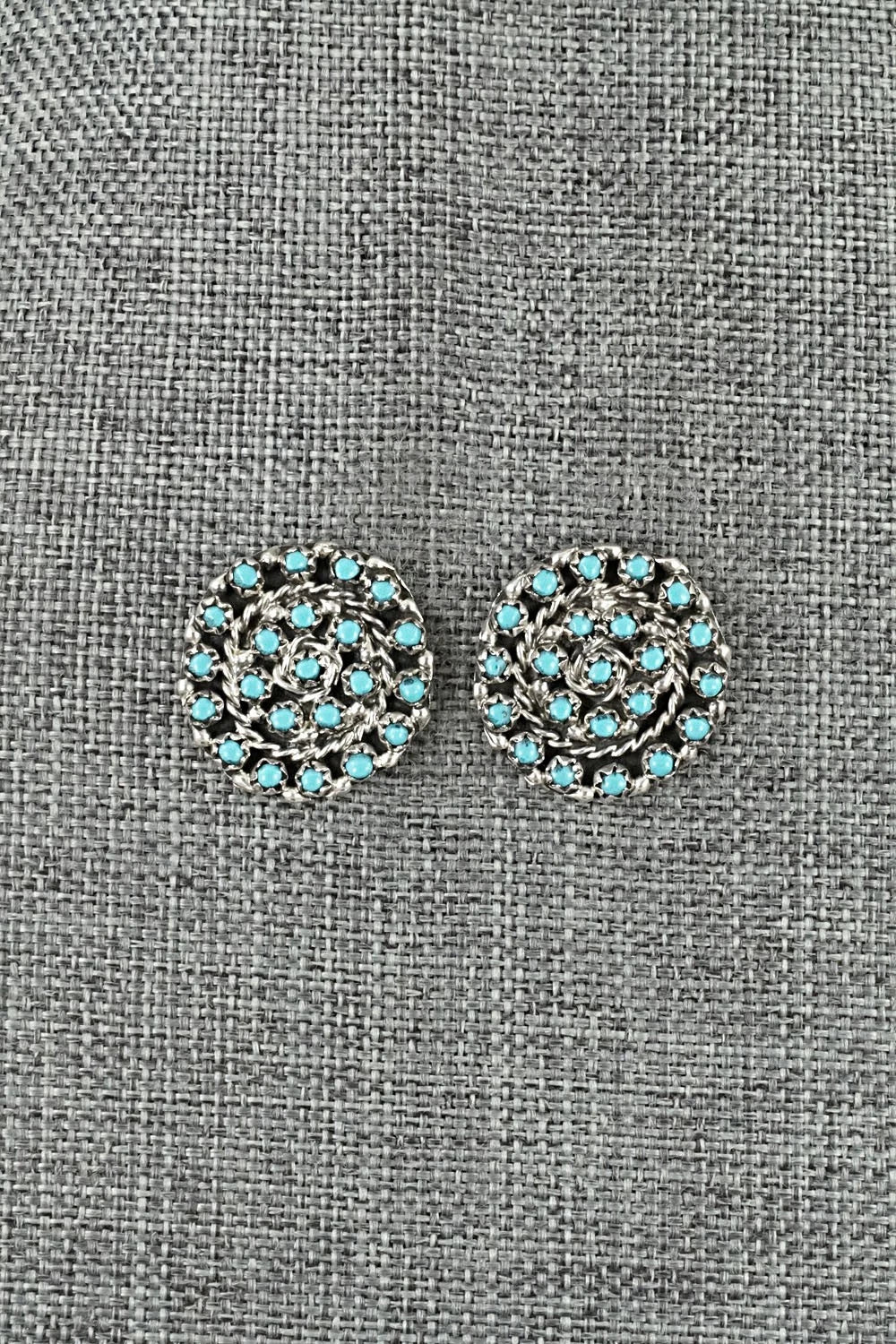 Turquoise & Sterling Silver Earrings - Randy Hooee