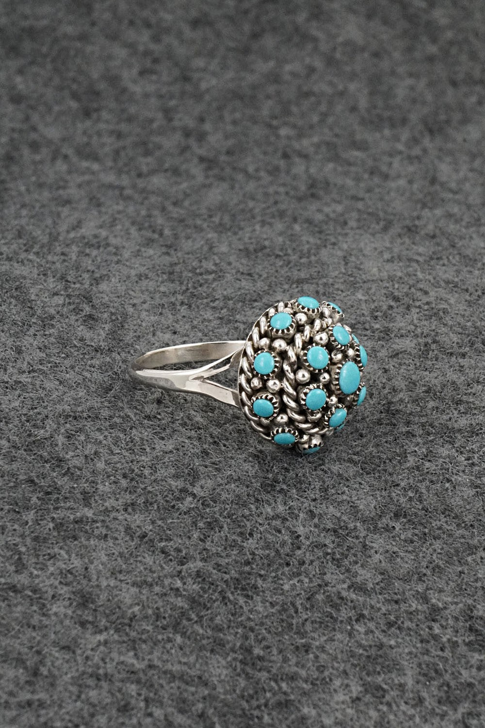 Turquoise & Sterling Silver Ring - Dickie Charley - Size 7.25