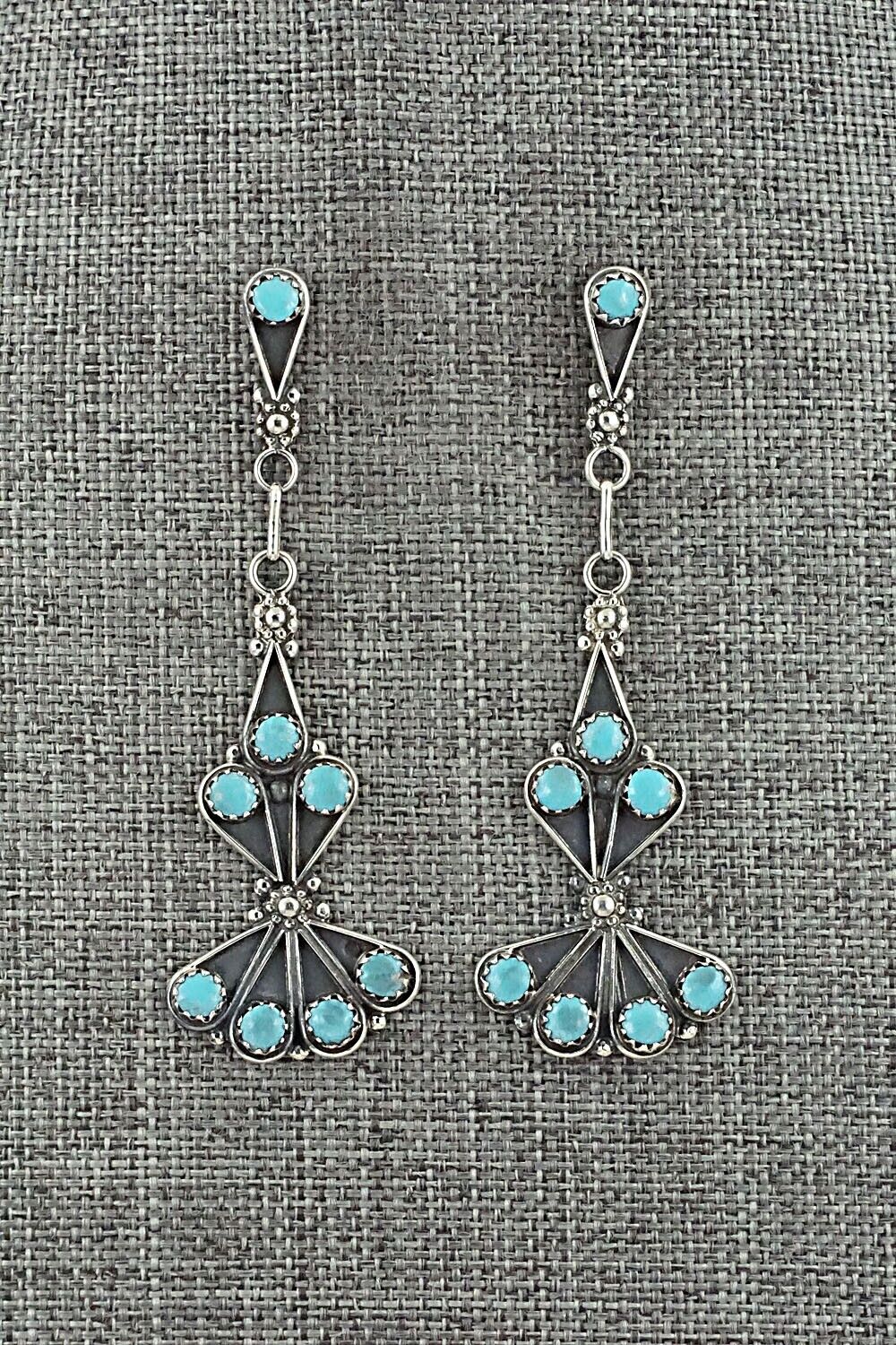 Turquoise & Sterling Silver Earrings - Vivianita Booqua