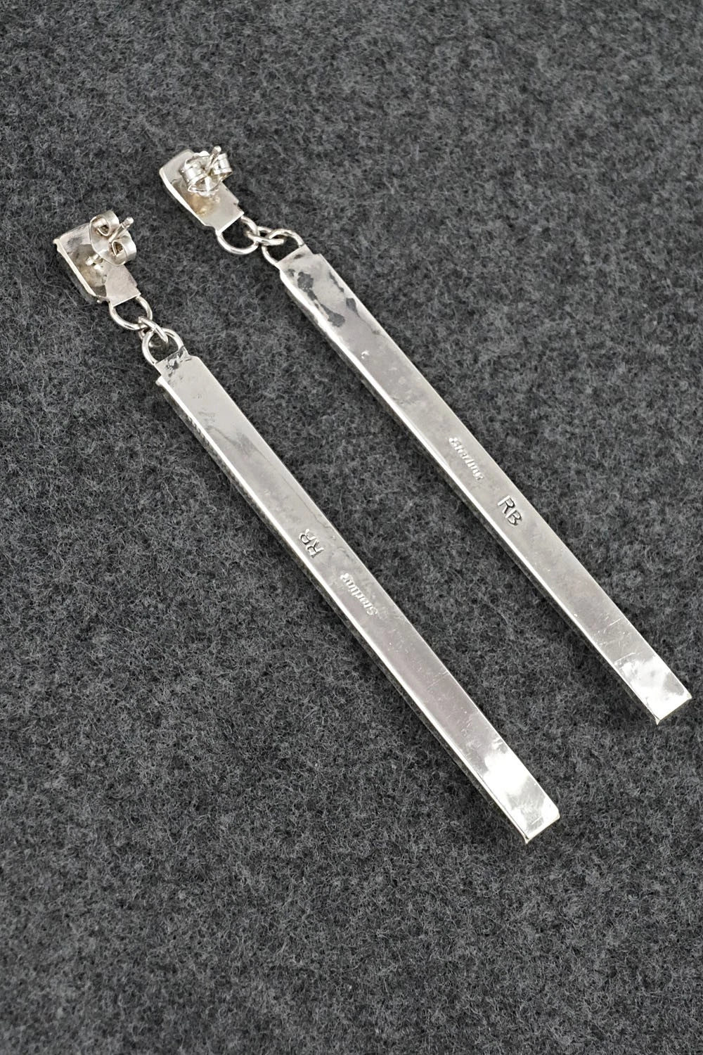 Spiny Oyster & Sterling Silver Earrings - Ricky Booqua