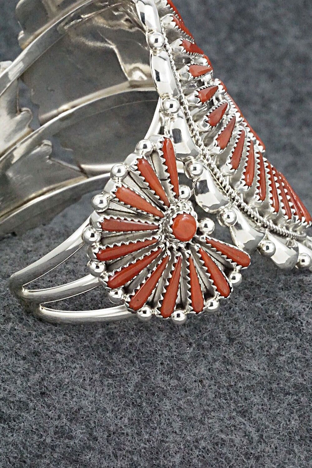 Coral & Sterling Silver Bracelet - Kyle Wilson