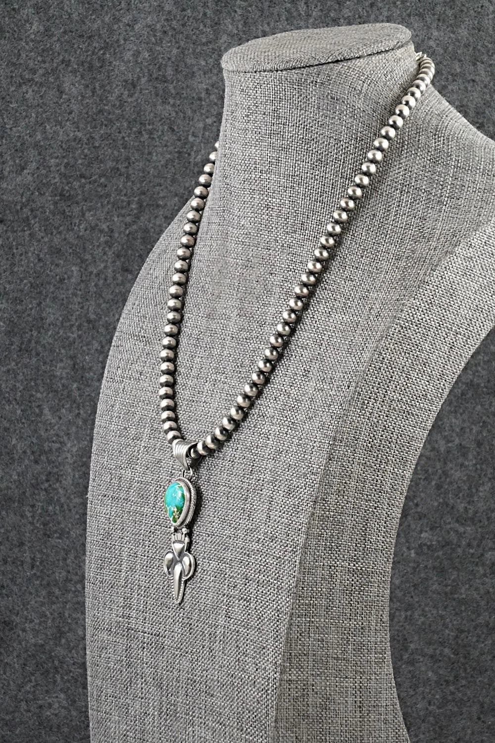 Turquoise & Sterling Silver Necklace - Gary Shorty