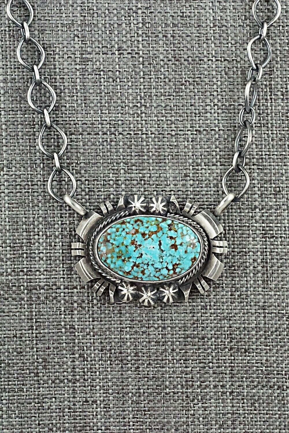 Turquoise & Sterling Silver Necklace - Randy Billy