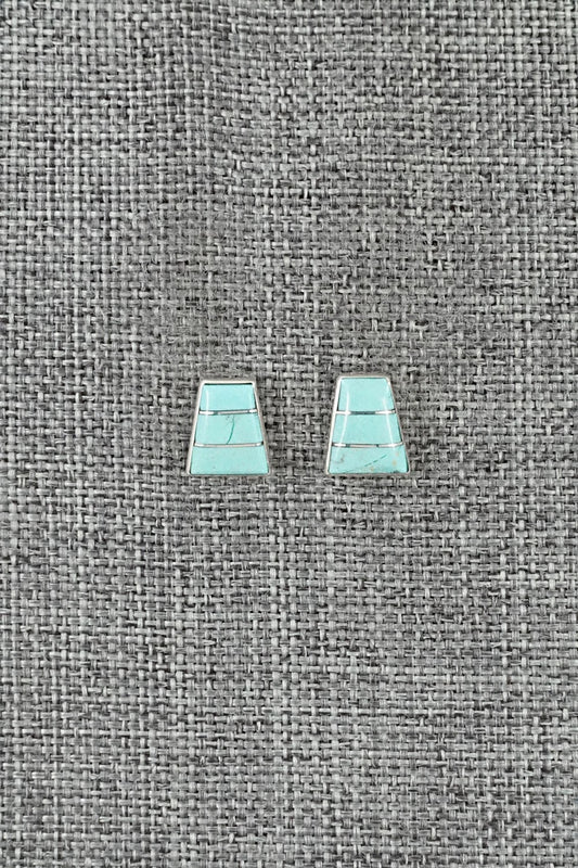 Turquoise and Sterling Silver Earrings - Michelle Haloo