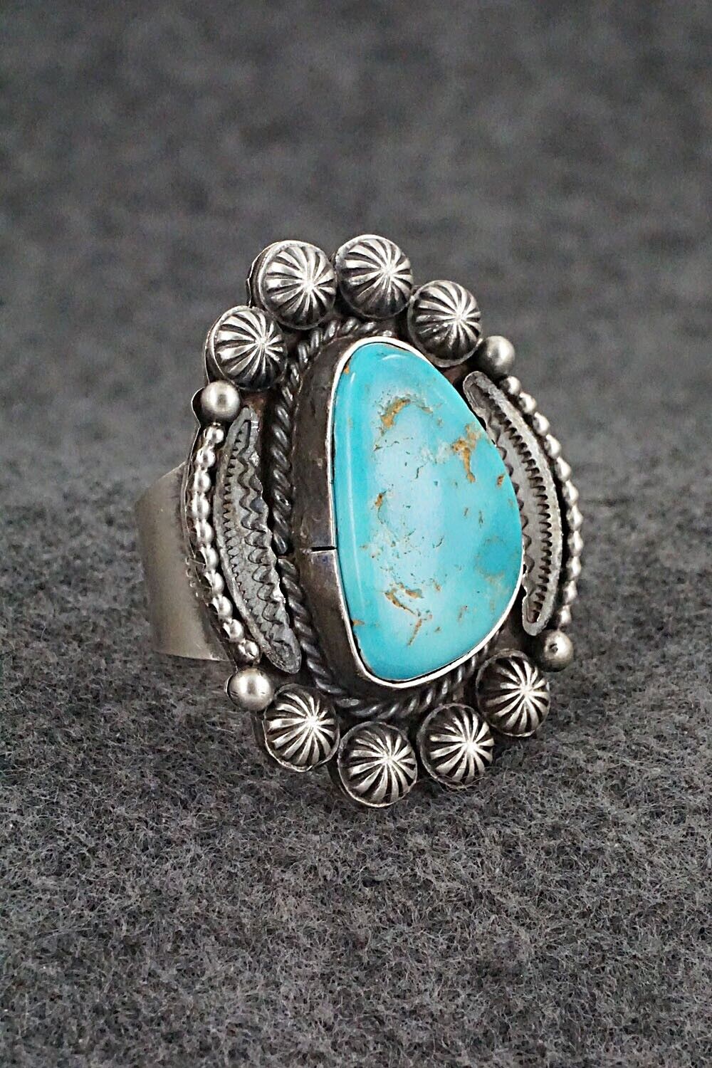 Turquoise & Sterling Silver Ring - Rosita Calladitto - Size 9