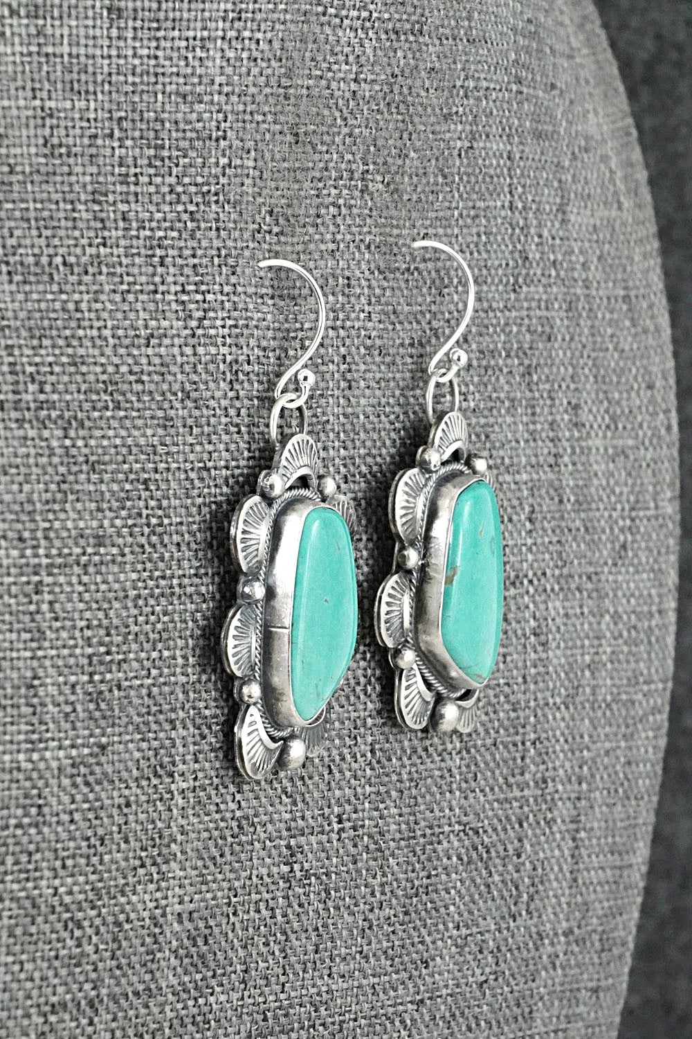 Turquoise & Sterling Silver Earrings - Jackson Hoskie