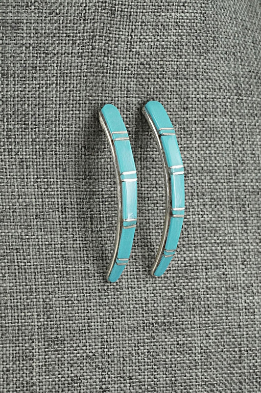 Turquoise & Sterling Silver Earrings - Terrance Panteah