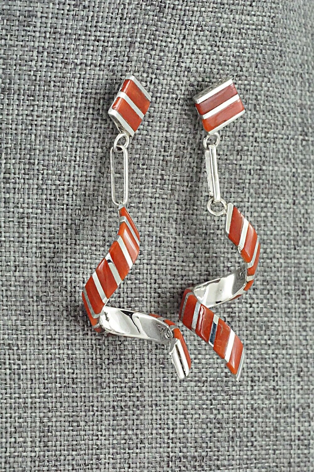 Coral & Sterling Silver Earrings - Shawn Shetya