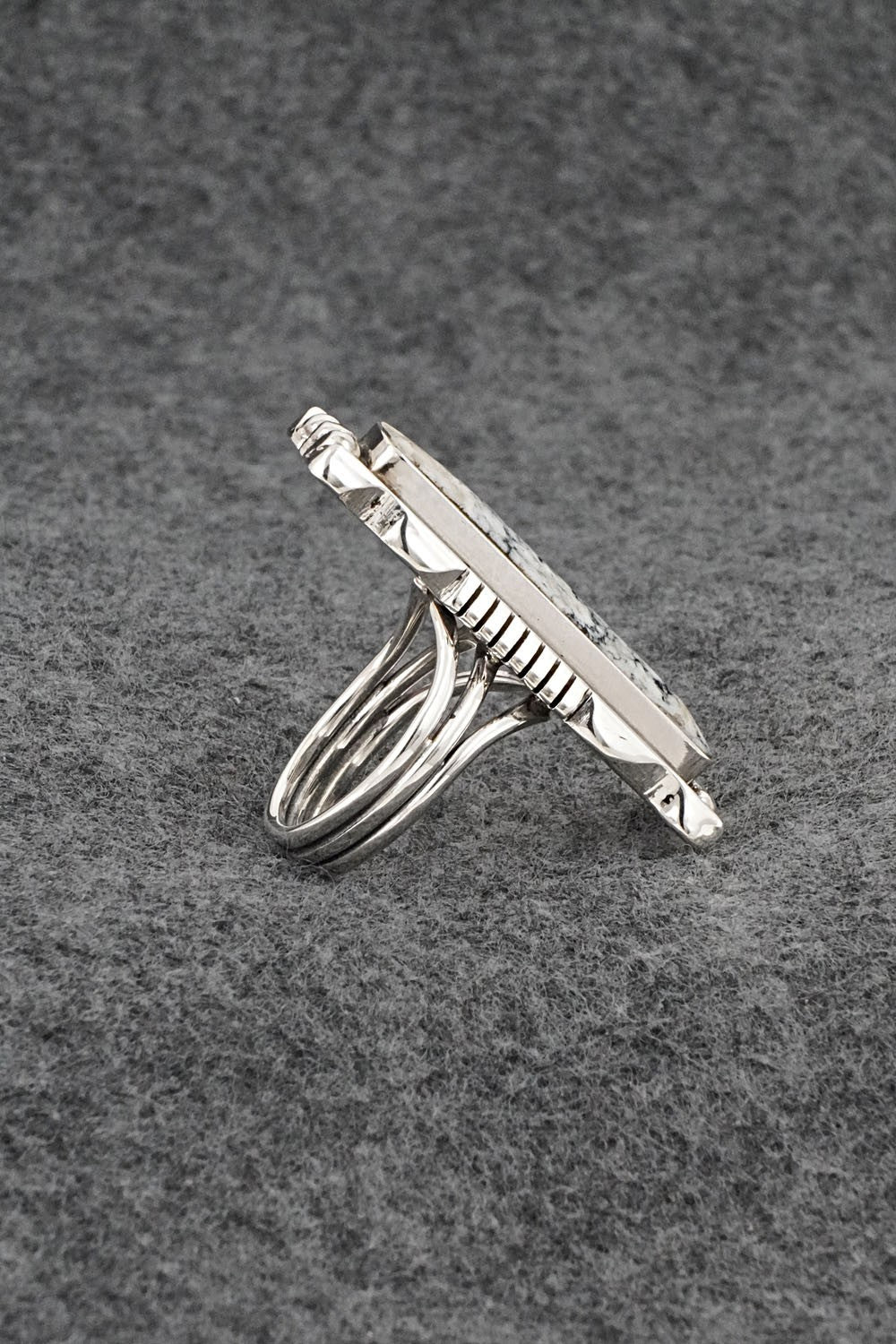 White Buffalo & Sterling Silver Ring - Larson Lee - Size 8