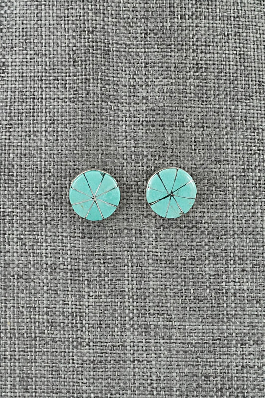 Turquoise & Sterling Silver Earrings - Johnson Laweka
