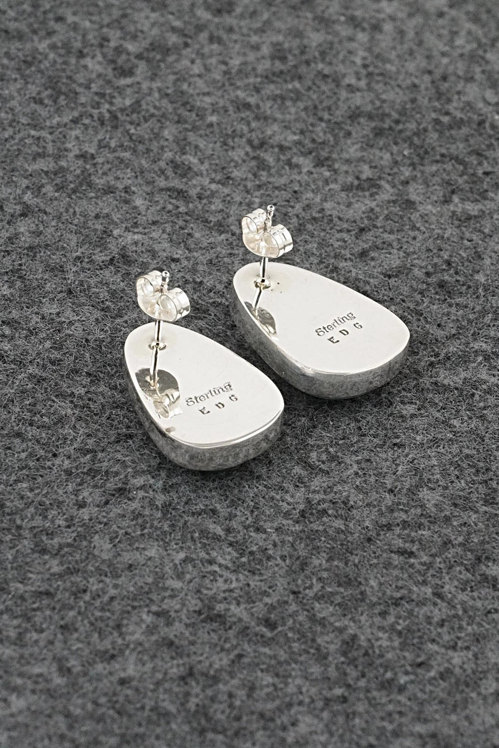 Turquoise & Sterling Silver Earrings - Eugene Gruber