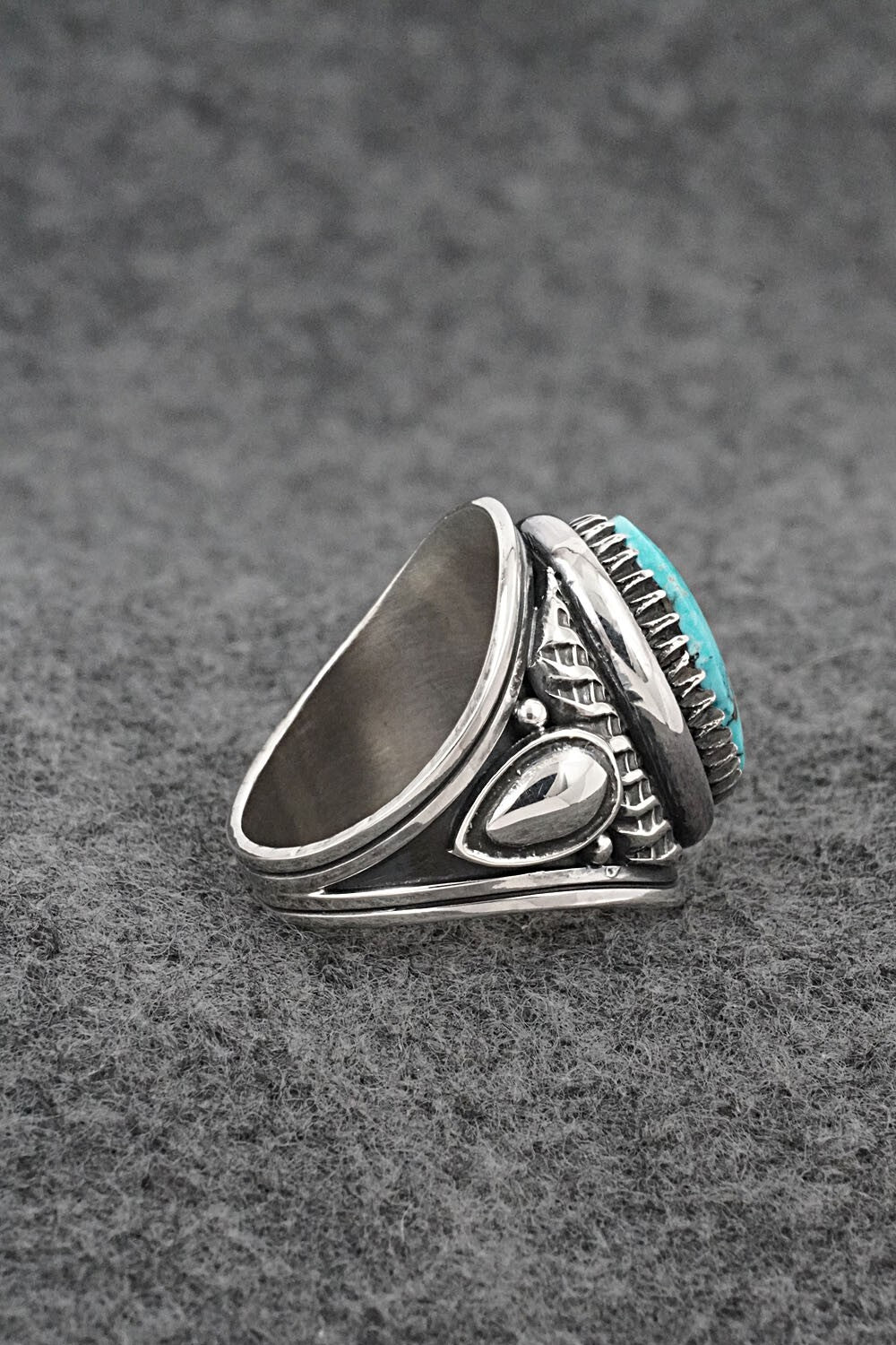 Turquoise & Sterling Silver Ring - Derrick Gordon - Size 8