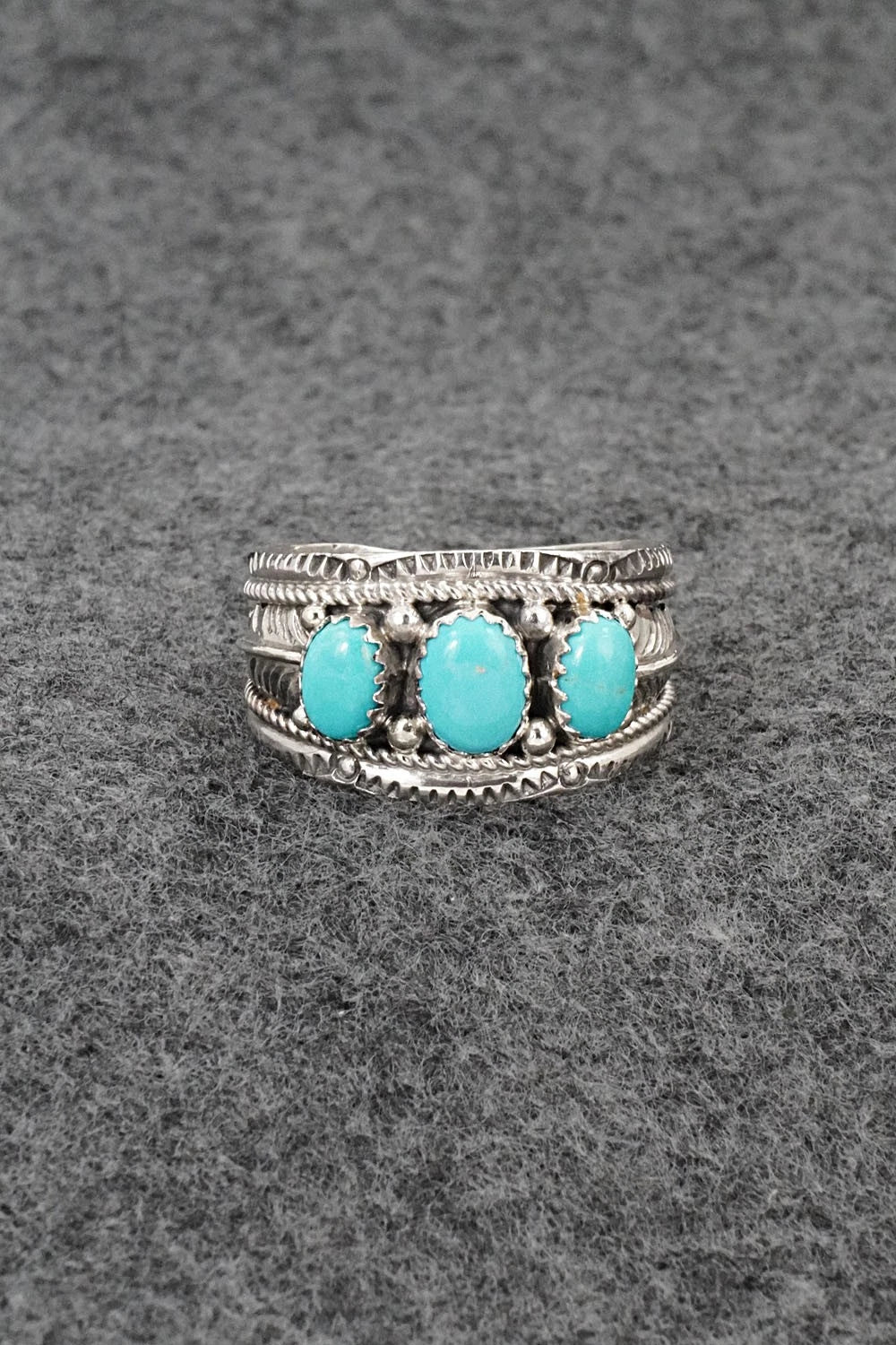 Turquoise & Sterling Silver Ring - Betty Begaye - Size 12.5