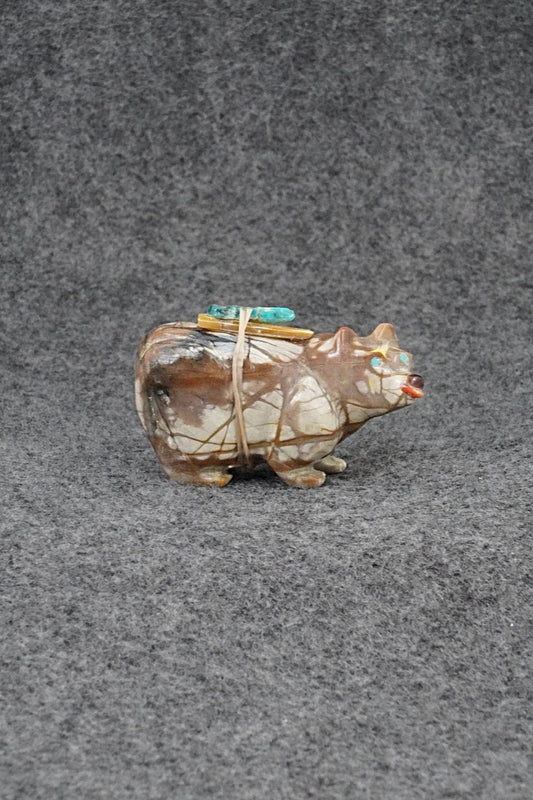 Bear Zuni Fetish Carving - Freddie Leekya