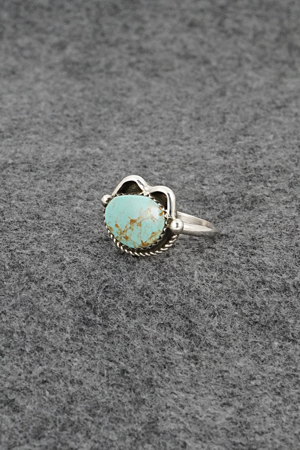 Turquoise & Sterling Silver Ring - Priscilla Reeder - Size 8