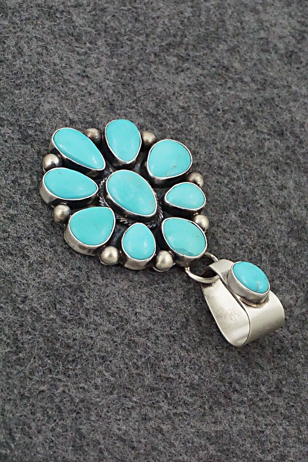 Turquoise & Sterling Silver Pendant - Kathleen Livingston