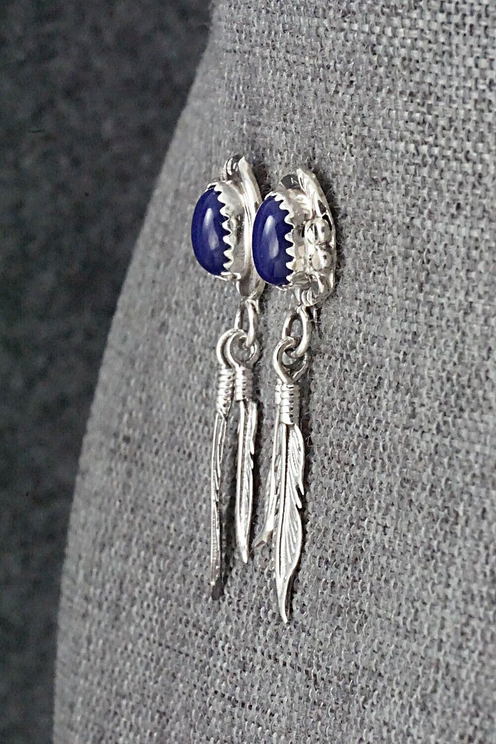 Lapis & Sterling Silver Earrings - Etta Larry