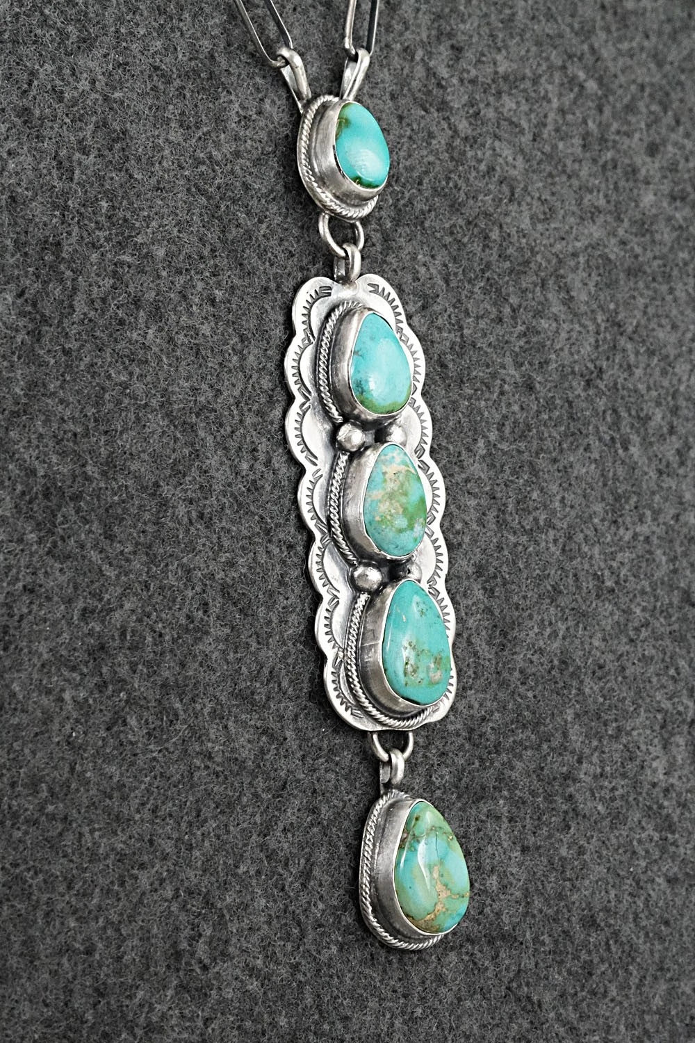 Turquoise & Sterling Silver Necklace - Bobby Johnson