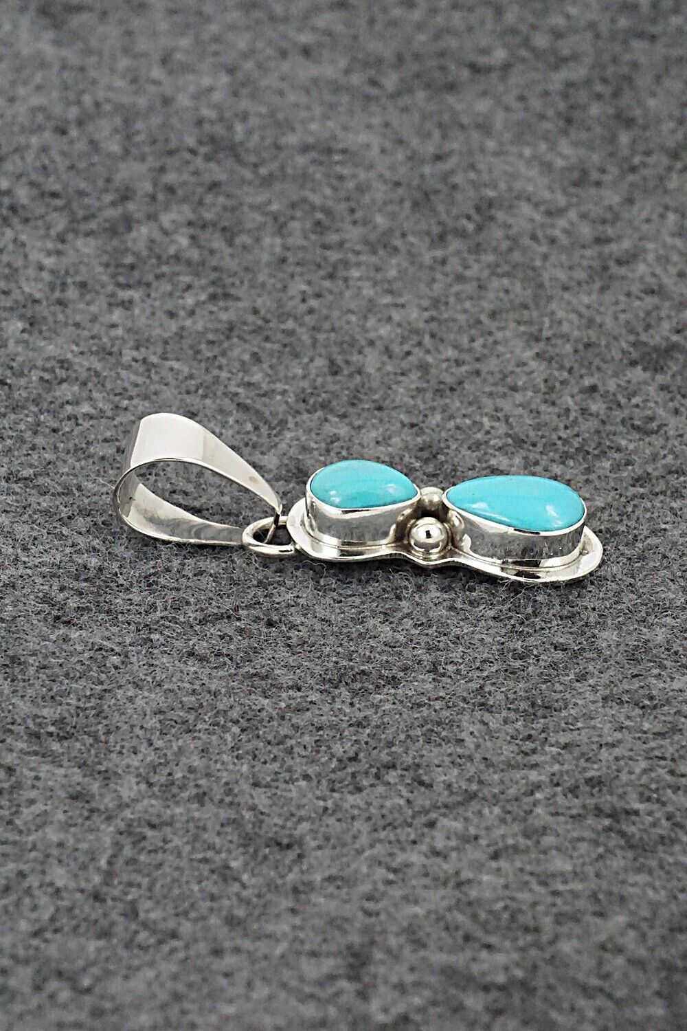 Turquoise & Sterling Silver Pendant - Kathleen Livingston