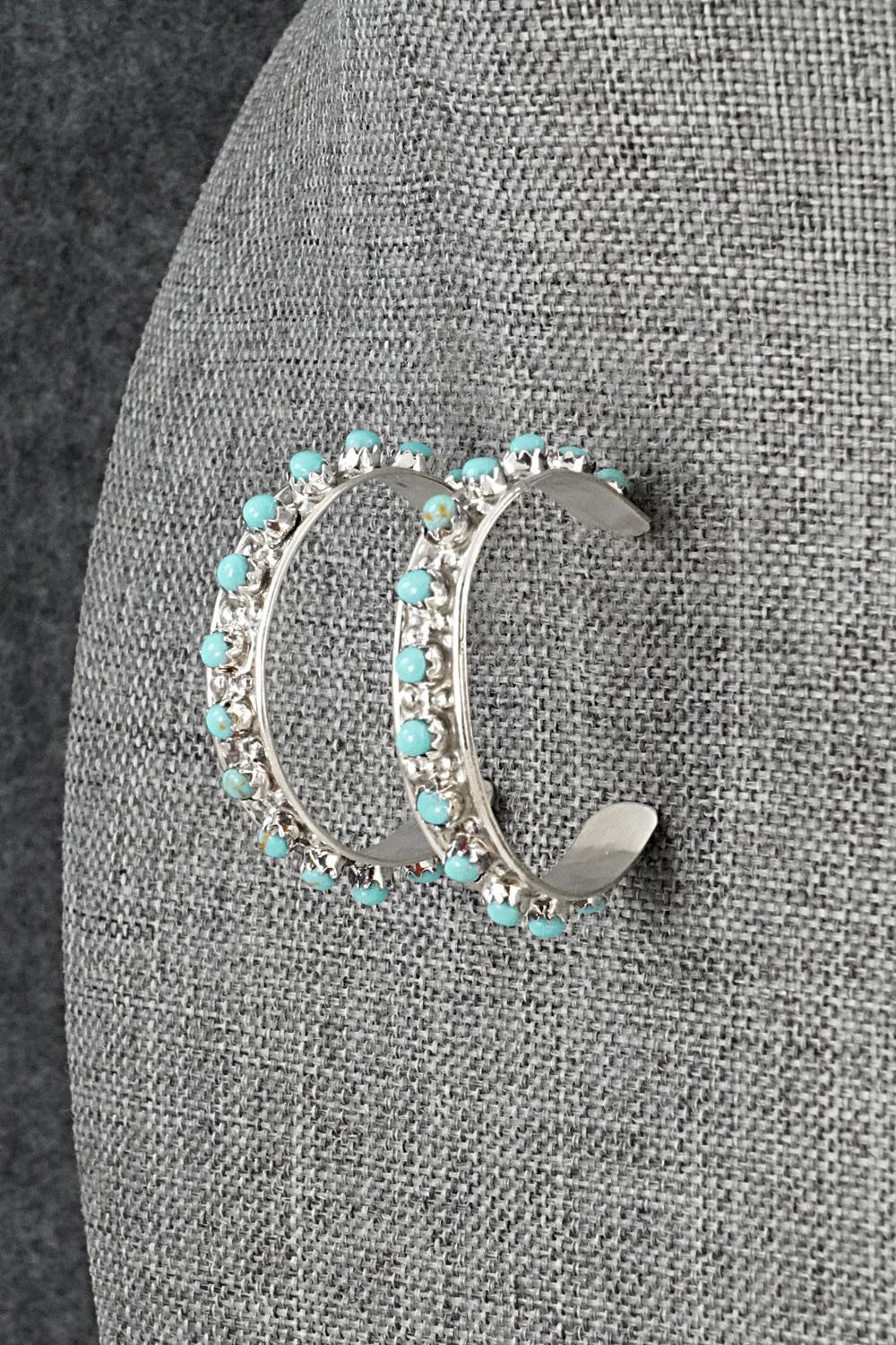 Turquoise & Sterling Silver Earrings - Joanne Cheama