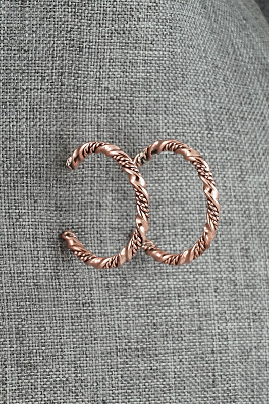 Copper Hoop Earrings - Elaine Tahe