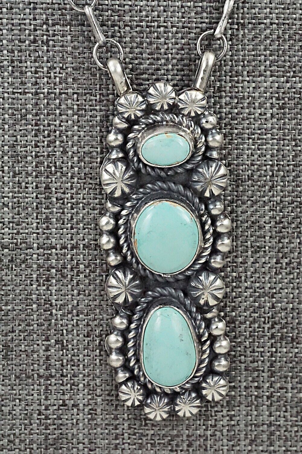 Turquoise & Sterling Silver Necklace - Jeff James