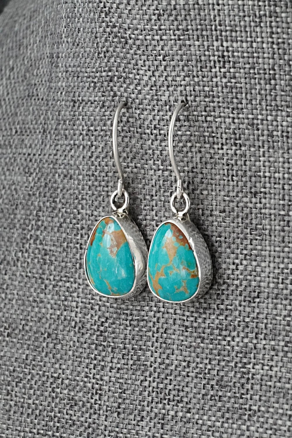 Turquoise & Sterling Silver Earrings - Rosemary Saunders