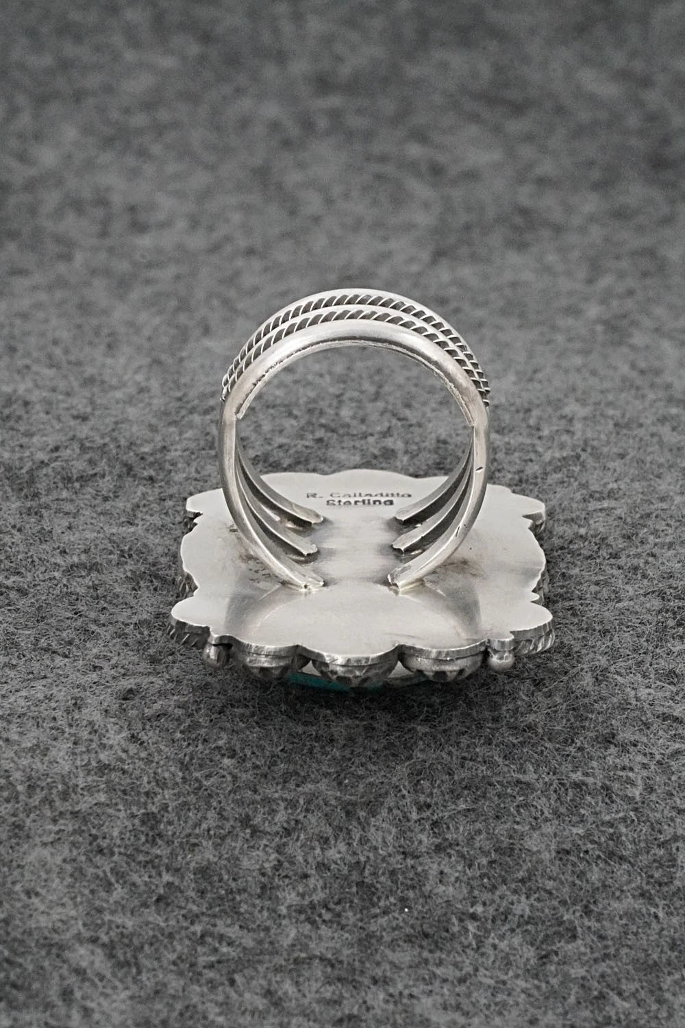 Turquoise & Sterling Silver Ring - Rosita Calladitto - Size 9