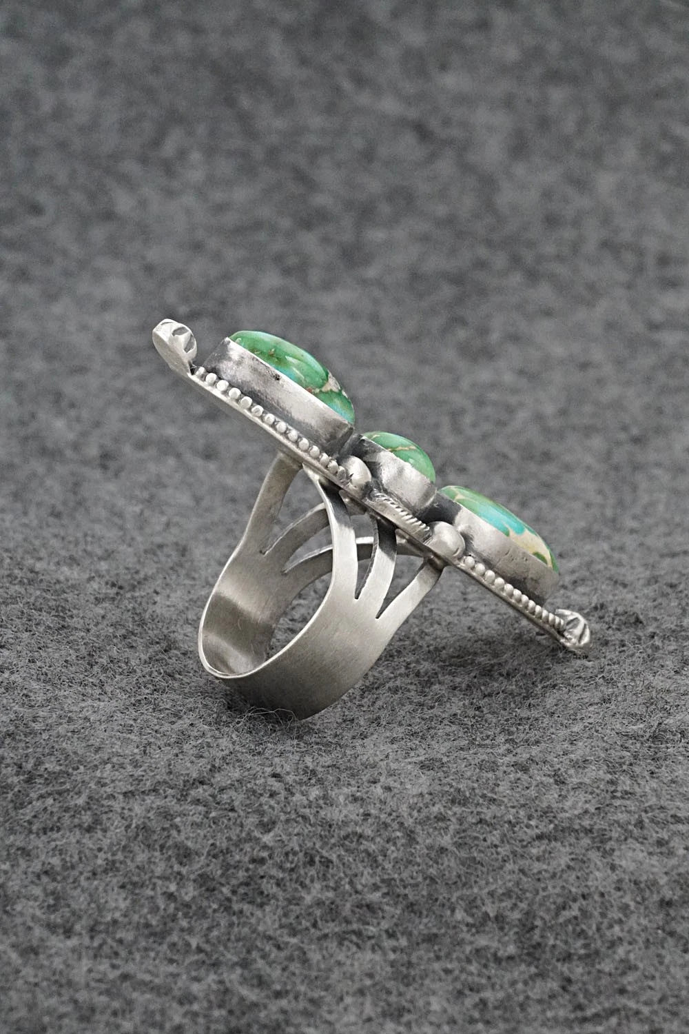 Turquoise & Sterling Silver Ring - Bobby Johnson - Size 9