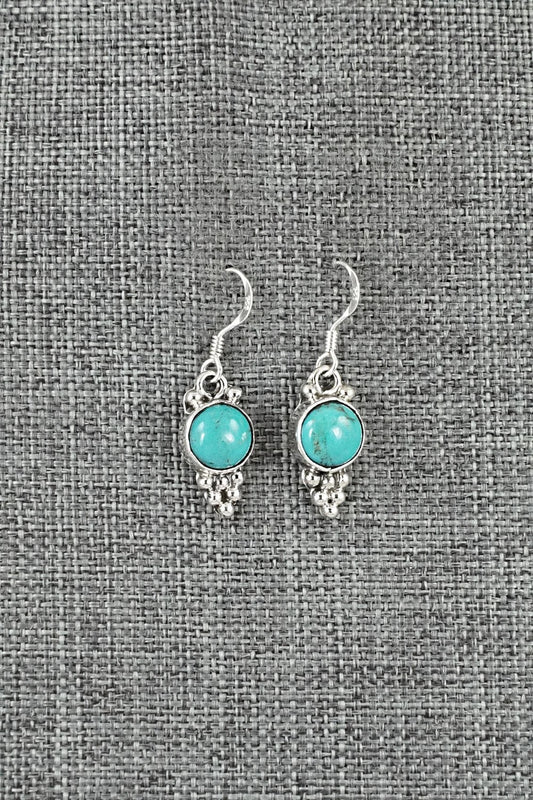 Turquoise & Sterling Silver Earrings - Isabell Yazzie