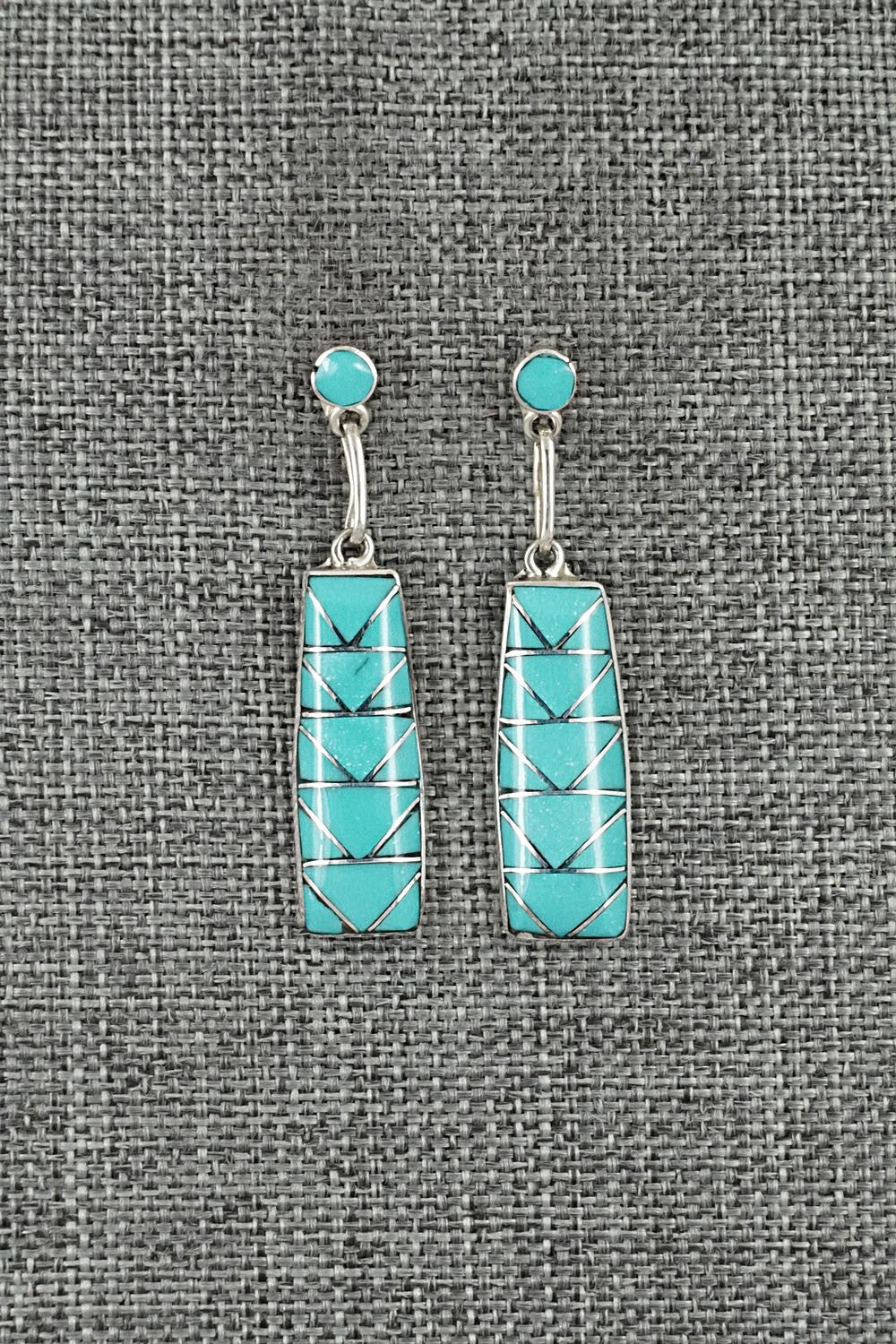 Turquoise & Sterling Silver Earrings - Phyllis Lucio
