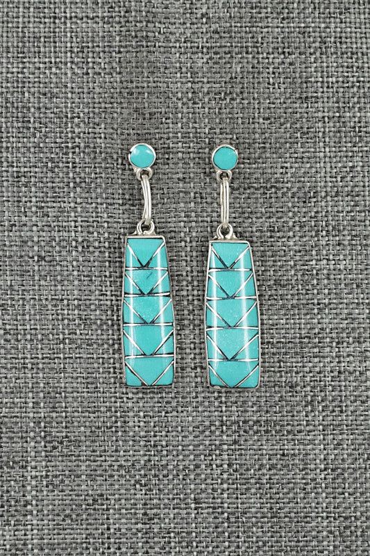 Turquoise & Sterling Silver Earrings - Phyllis Lucio
