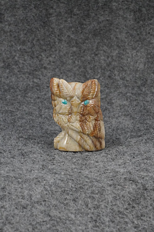 Owl Zuni Fetish Carving - Randy Lucio
