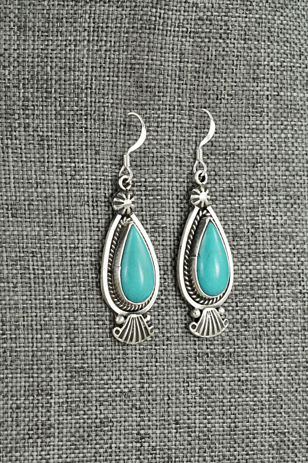 Turquoise & Sterling Silver Earrings - Verley Betone