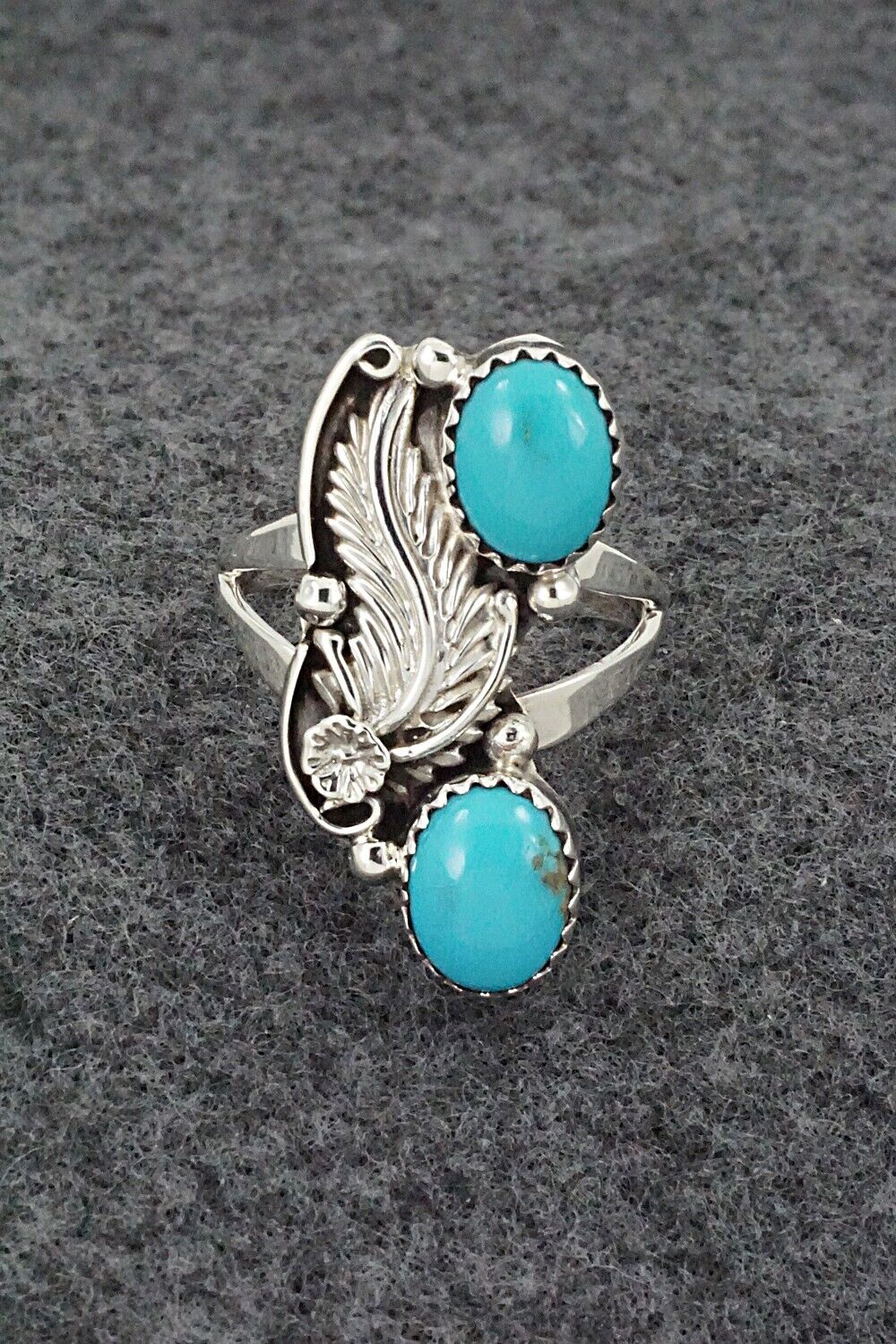 Turquoise & Sterling Silver Ring - Robert Martinez - Size 7