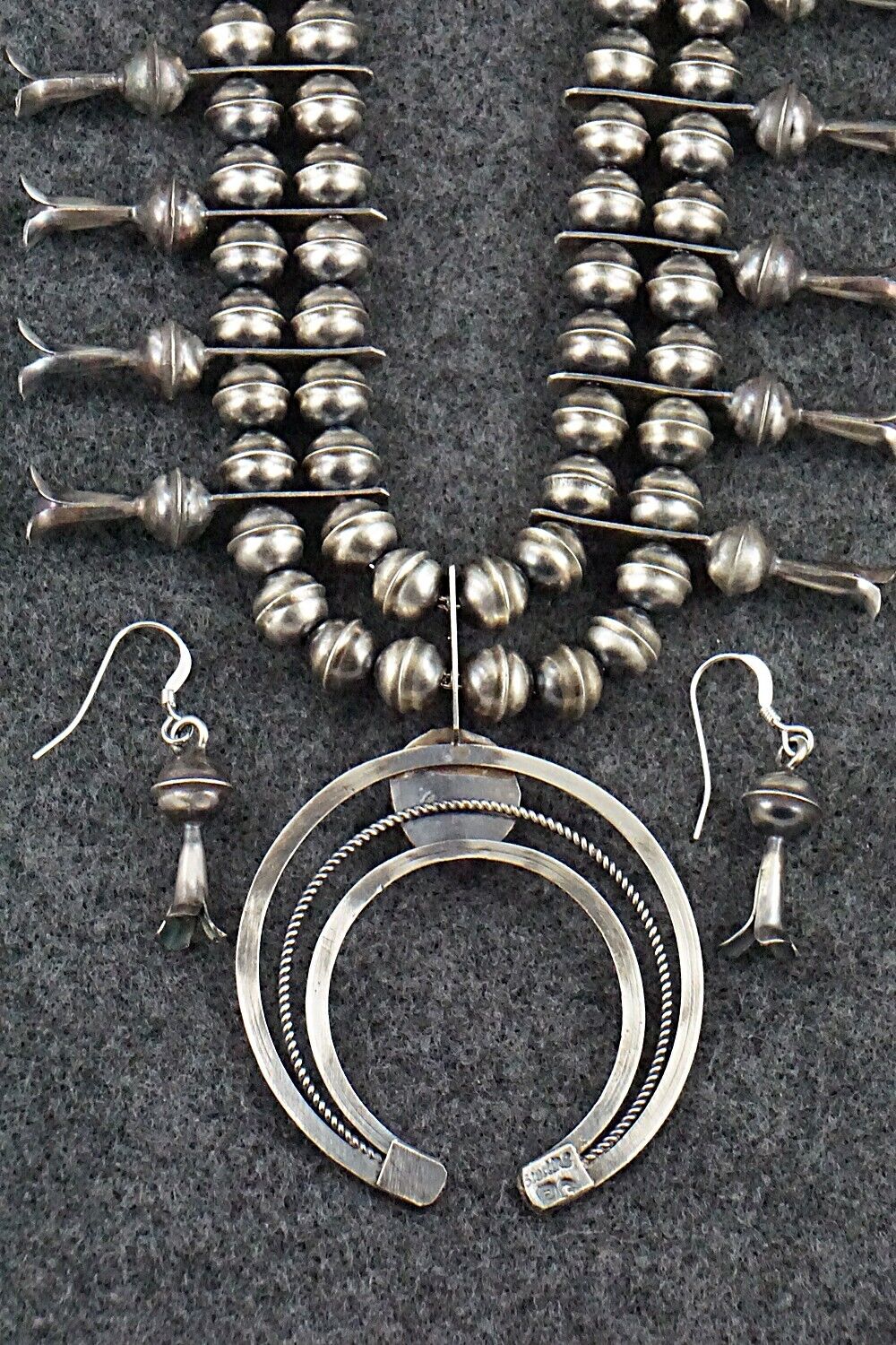 Turquoise & Sterling Silver Squash Blossom Set - Phil Garcia