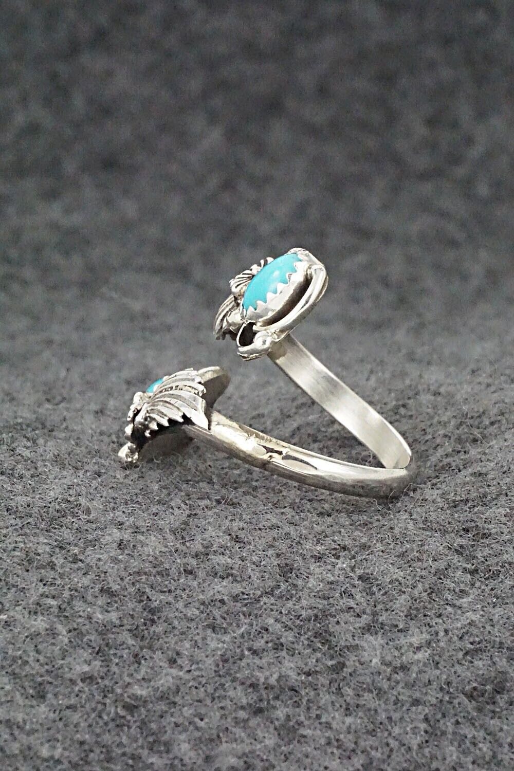 Turquoise & Sterling Silver Ring - Etta Belin - Size 8