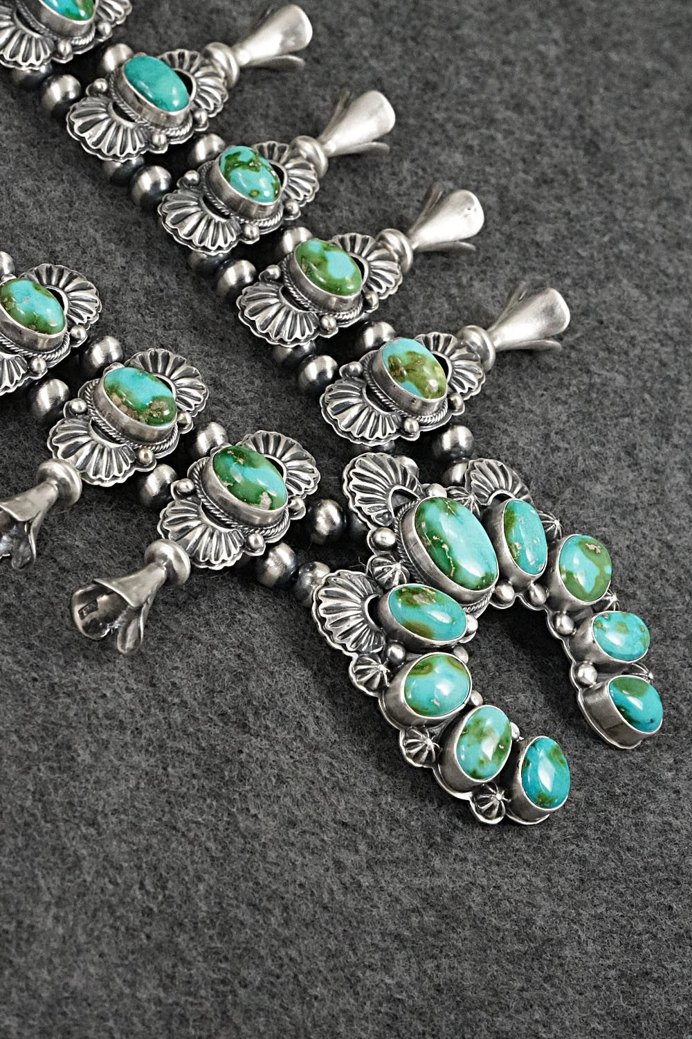 Turquoise & Sterling Silver Squash Blossom Set - Randy Boyd