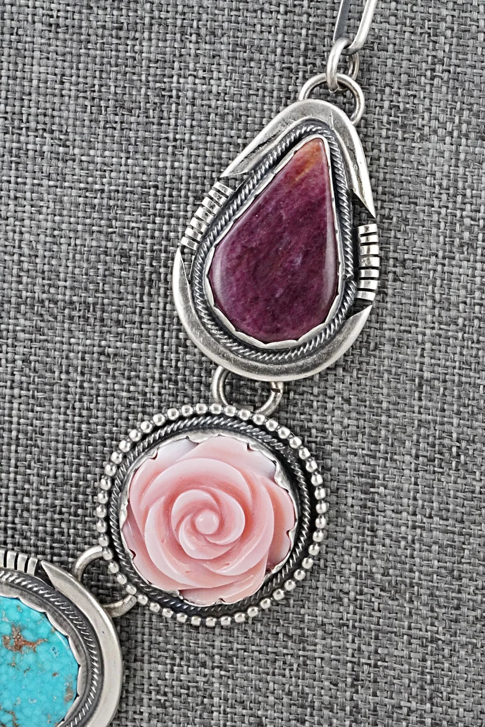 Multi-Stone & Sterling Silver Necklace - Paul Livingston