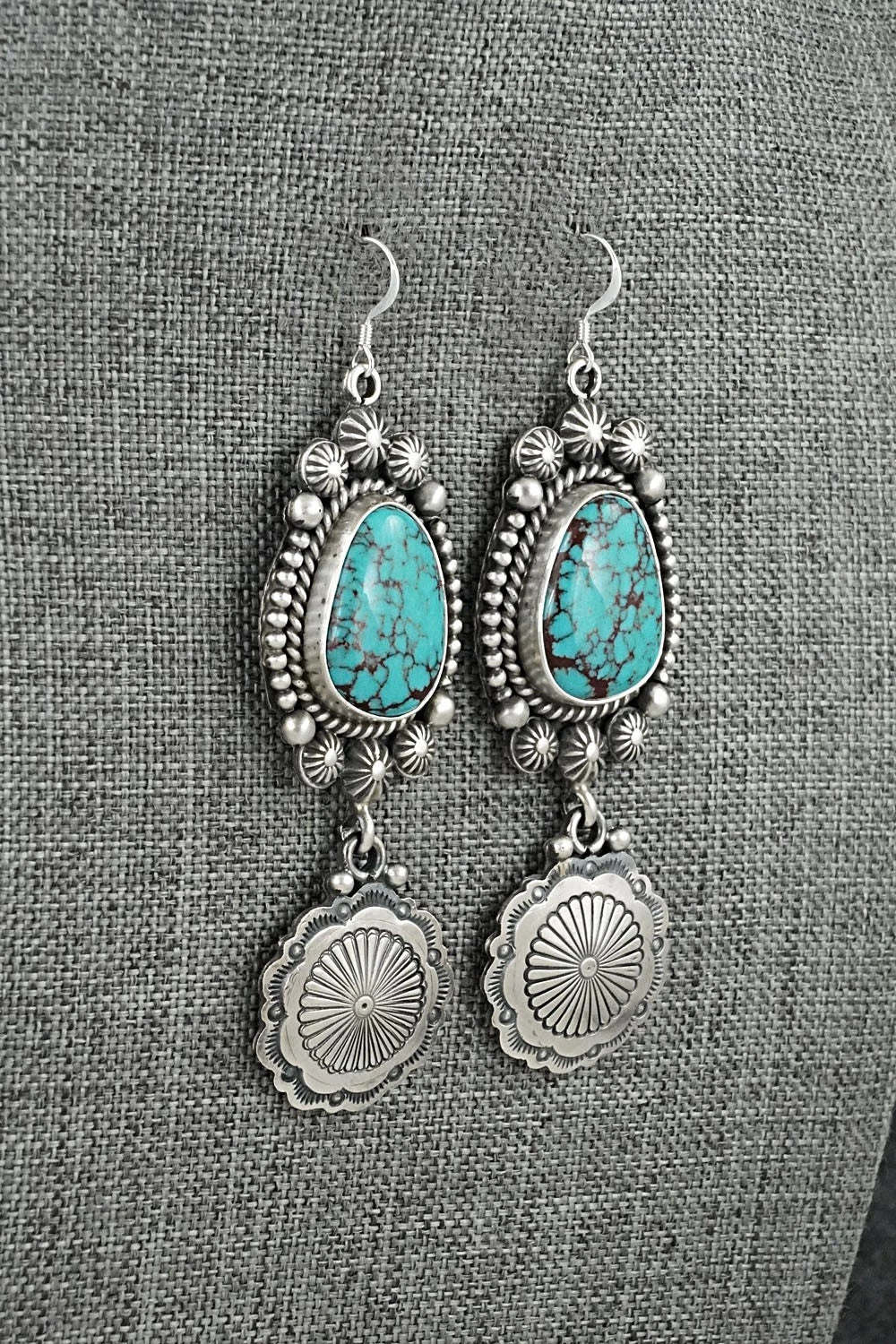 Turquoise & Sterling Silver Earrings - Michael Calladitto