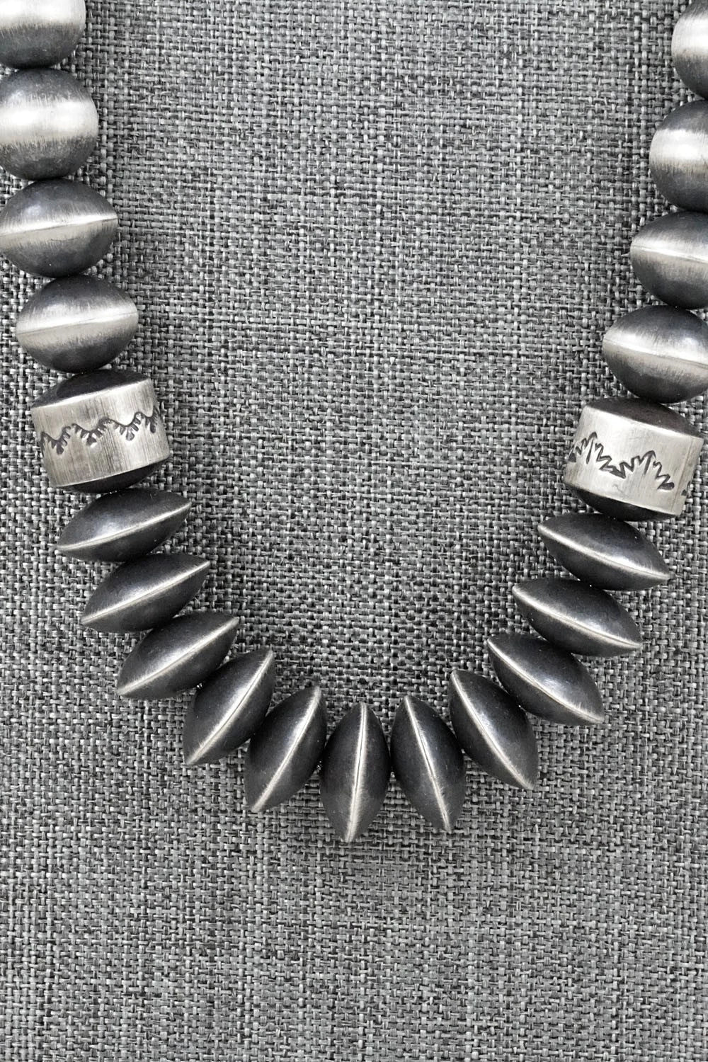 Sterling Silver Navajo Pearl Necklace 22" - Rose Martin