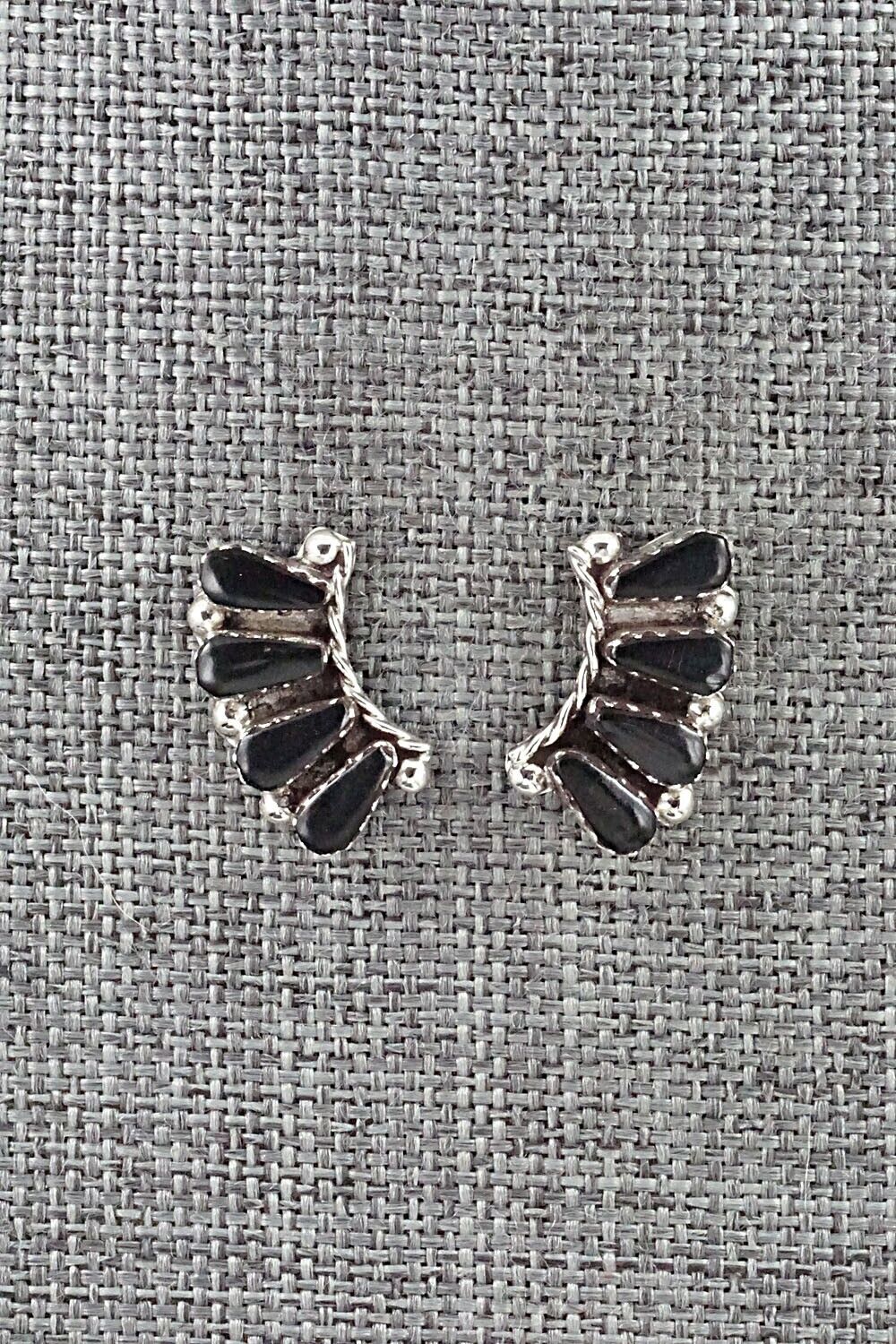Onyx & Sterling Silver Earrings - Diane Cachini