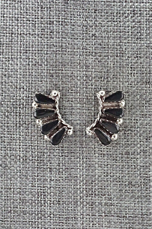 Onyx & Sterling Silver Earrings - Diane Cachini