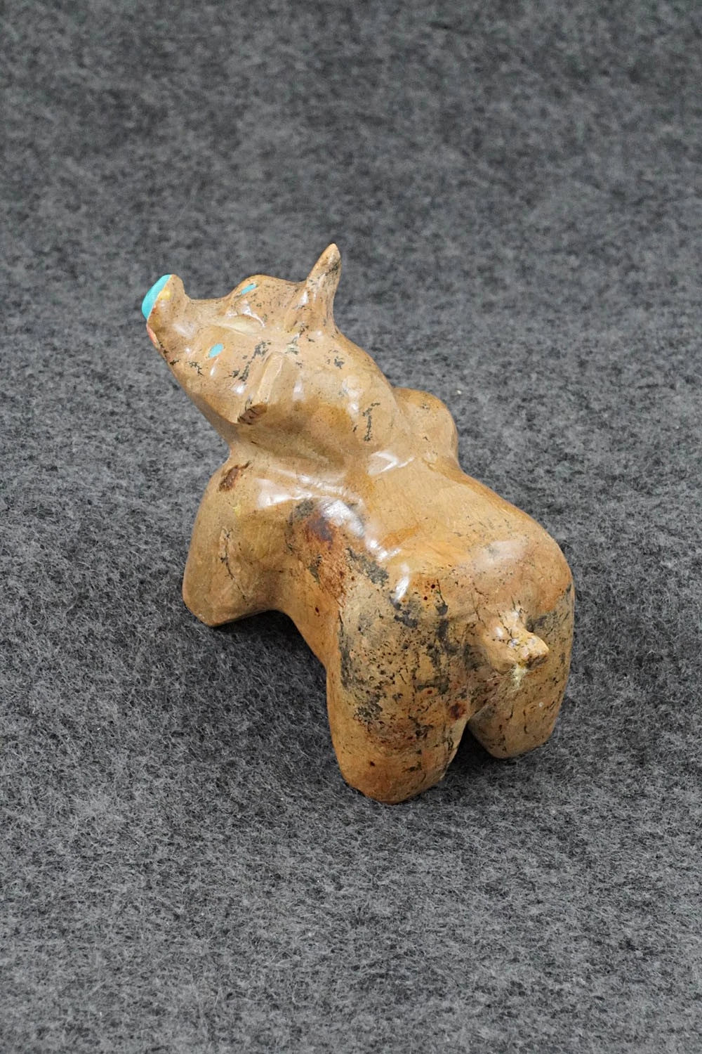 Pig Zuni Fetish Carving - Freddie Leekya