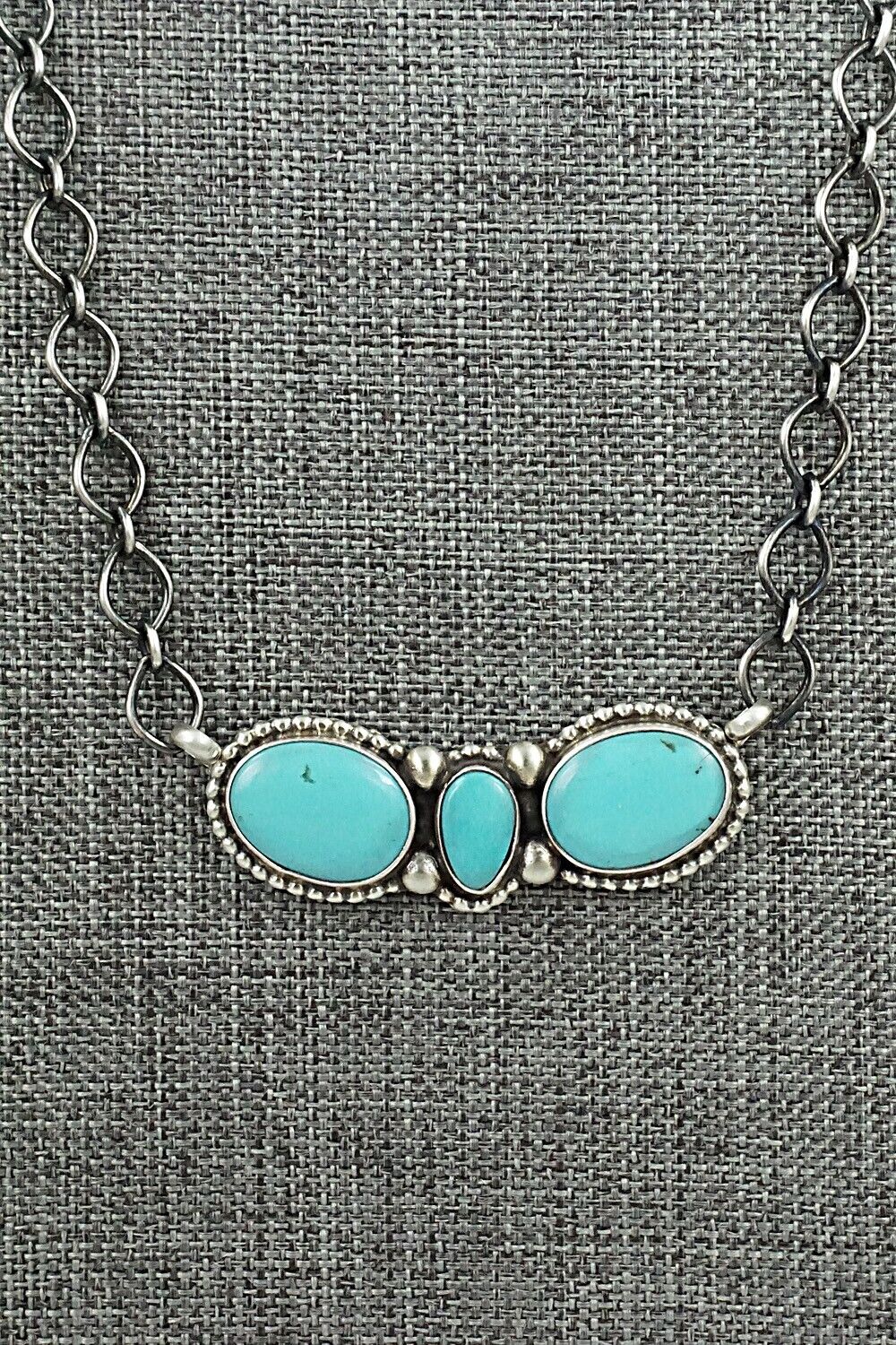 Turquoise & Sterling Silver Necklace - Kathleen Livingston