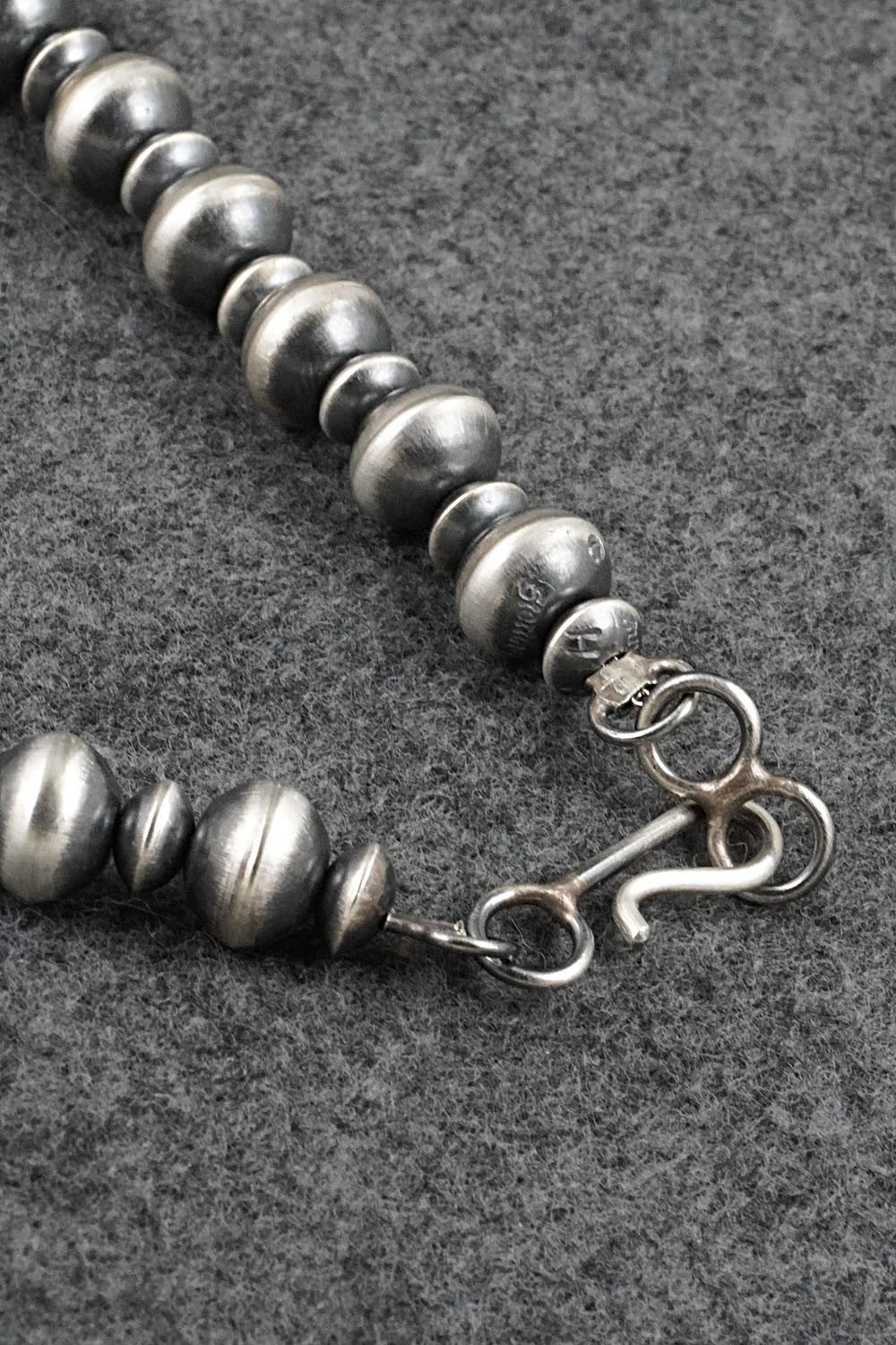 Sterling Silver Navajo Pearl Necklace 20" - Crystal Haley